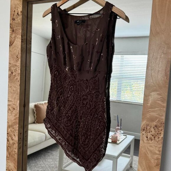 Vintage E by Eci Brown Top - Picture 1 of 2